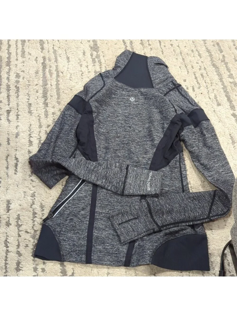 Lululemon Run Inspire Pullover 1/2 Zip Heathered grey
